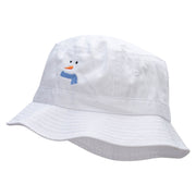 Simplified Snowman Embroidered Bucket Hat