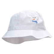 Simplified Snowman Embroidered Bucket Hat