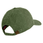 United States Marines Semper Fi Embroidered Washed Solid Pigment Dyed Cotton Twill Brass Buckle Cap - Olive OSFM