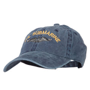 US Submarine Logo Military Embroidered Washed Cotton Twill Cap