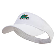 Pike Fish Embroidered Cotton Twill Sun Visor - White OSFM