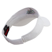 Pike Fish Embroidered Cotton Twill Sun Visor - White OSFM