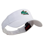 Pike Fish Embroidered Cotton Twill Sun Visor - White OSFM