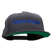 Haya Doin? Embroidered Wool Blend Prostyle Snapback - Dk-Grey OSFM