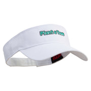 Plant A Tree Embroidered Cotton Twill Sun Visor - White OSFM