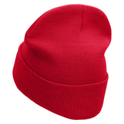 Basketball Bet Embroidered 12 inch Acrylic Cuffed Long Beanie - Red OSFM