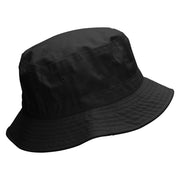 Rugby Player Jumping Embroidered Bucket Hat - Black OSFM