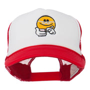 Scribe Smile Face Embroidered Foam Mesh Back Cap