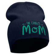 The Coolest Mom Embroidered 8 inch Acrylic Short Blank Beanie