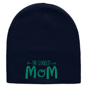 The Coolest Mom Embroidered 8 inch Acrylic Short Blank Beanie