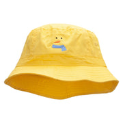 Simplified Snowman Embroidered Bucket Hat