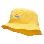 Simplified Snowman Embroidered Bucket Hat