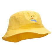 Simplified Snowman Embroidered Bucket Hat