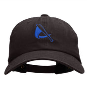 Bat Swing Logo Embroidered Unstructured Cotton Twill Cap