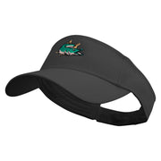 Pike Fish Embroidered Cotton Twill Sun Visor - Black OSFM