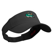 Pike Fish Embroidered Cotton Twill Sun Visor - Black OSFM