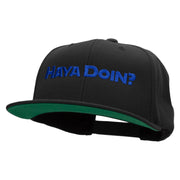 Haya Doin? Embroidered Wool Blend Prostyle Snapback - Black OSFM