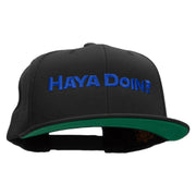 Haya Doin? Embroidered Wool Blend Prostyle Snapback - Black OSFM