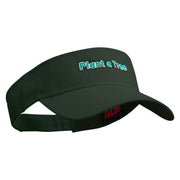 Plant A Tree Embroidered Cotton Twill Sun Visor - Dk-Green OSFM