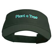 Plant A Tree Embroidered Cotton Twill Sun Visor - Dk-Green OSFM