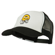 Scribe Smile Face Embroidered Foam Mesh Back Cap