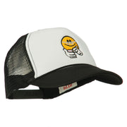 Scribe Smile Face Embroidered Foam Mesh Back Cap