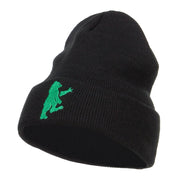 Bear Island Embroidered Long Beanie