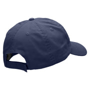 Happy Dad and Children Embroidered Low Profile Dyed Cotton Twill Cap - Navy OSFM