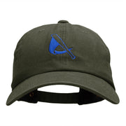 Bat Swing Logo Embroidered Unstructured Cotton Twill Cap