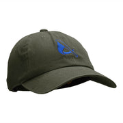 Bat Swing Logo Embroidered Unstructured Cotton Twill Cap