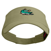 Pike Fish Embroidered Cotton Twill Sun Visor - Khaki OSFM