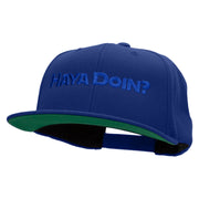 Haya Doin? Embroidered Wool Blend Prostyle Snapback - Royal OSFM