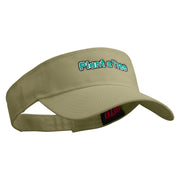 Plant A Tree Embroidered Cotton Twill Sun Visor - Khaki OSFM