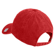 United States Marines Semper Fi Embroidered Washed Solid Pigment Dyed Cotton Twill Brass Buckle Cap - Red OSFM