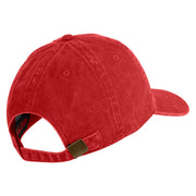 United States Marines Semper Fi Embroidered Washed Solid Pigment Dyed Cotton Twill Brass Buckle Cap - Red OSFM