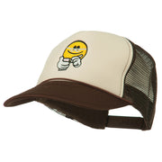 Scribe Smile Face Embroidered Foam Mesh Back Cap