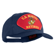 U.S. Marine Retired Red Patched Solid Cotton Twill Pro Style Cap - Navy OSFM