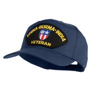 China-Burma-India Veteran Patched Solid Cotton Twill 5 Panel Prostyle Snap Cap - Navy OSFM