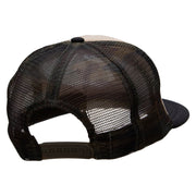 Cut out Pastel Dragonfly Patched Flat Bill Foam Camo Mesh Trucker Cap