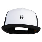 Extra Small Skull Halloween Embroidered Iron On Patched Classic Trucker Cap