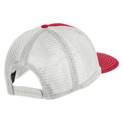Old English White J Patched Cotton Deluxe Trucker Ball Cap - Cardinal White OSFM
