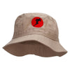 Running Rugby Logo Embroidered Pigment Dyed Bucket Hat - Khaki OSFM