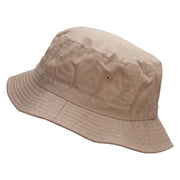 Running Rugby Logo Embroidered Pigment Dyed Bucket Hat - Khaki OSFM