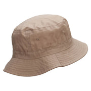 Running Rugby Logo Embroidered Pigment Dyed Bucket Hat - Khaki OSFM