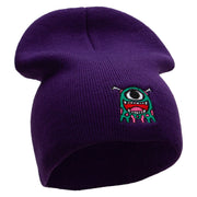 DND Monster Embroidered Short Beanie