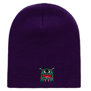 DND Monster Embroidered Short Beanie