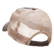 Grandpa Who Loves Baseball Embroidered Low Profile Special Cotton Mesh Cap - Brown-Khaki OSFM