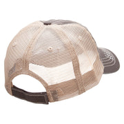 Grandpa Who Loves Baseball Embroidered Low Profile Special Cotton Mesh Cap - Brown-Khaki OSFM