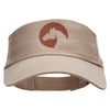 Horse Cutout Embroidered Cotton Twill Sun Visor