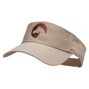 Horse Cutout Embroidered Cotton Twill Sun Visor